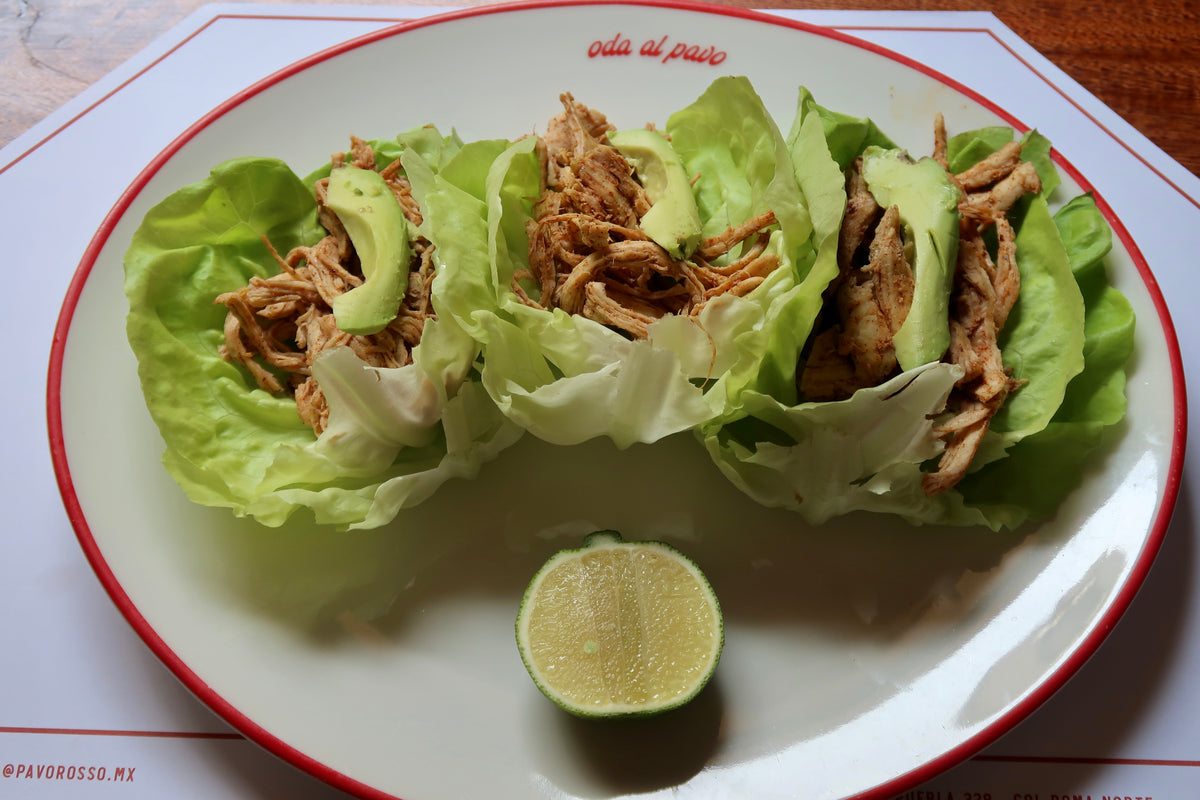 Tacos de Lechuga con Pavo